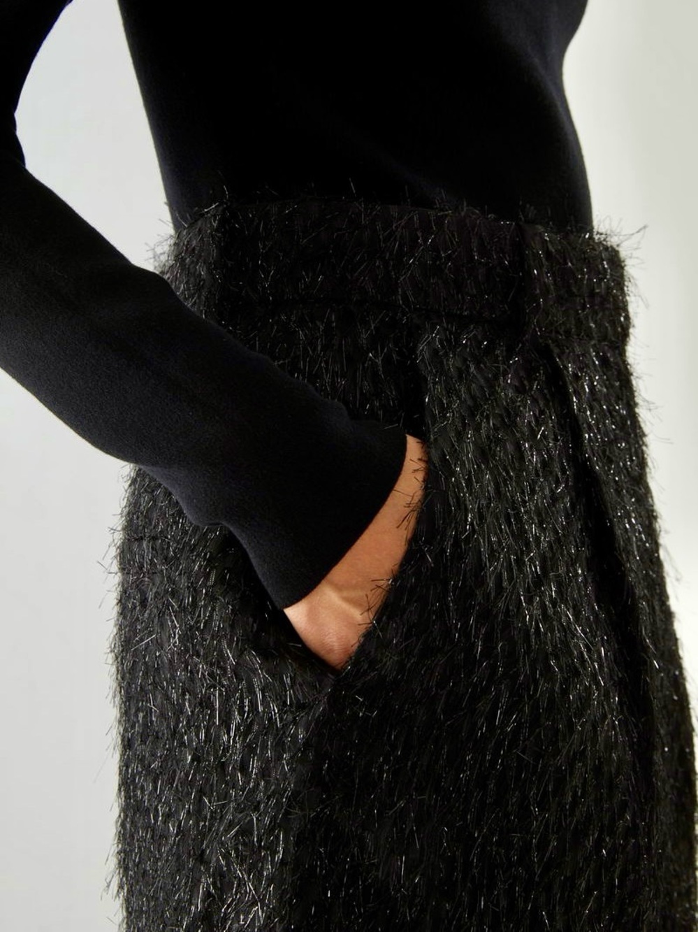 New COS Tailored Feathered Long Shorts